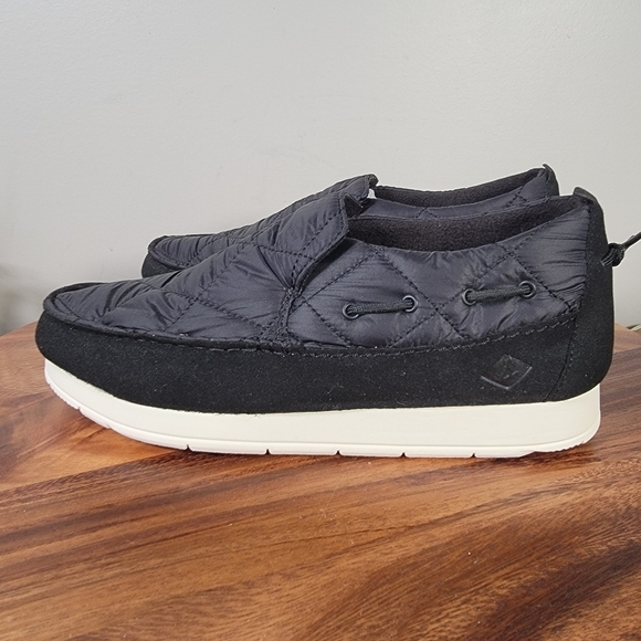 NEW Sperry Moc-Sider Nylon Black Quilted Slip-On Shoes Loafers Mens Size 9.5 - Picture 8 of 17